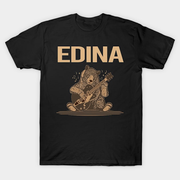 Brown Bear Guitar Edina T-Shirt by rosenbaumquinton52